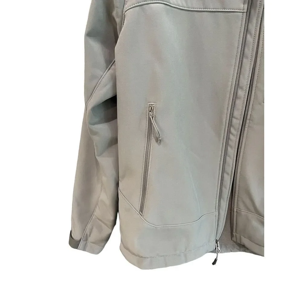 The North Face Mens Gray Pockets Full Zip Windbreaker Jacket Size Large